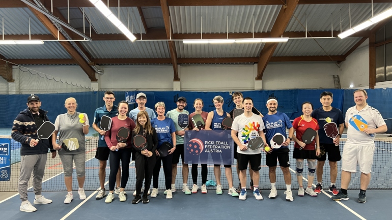 Österreichs erstes offizielles Pickleball-Nationalteam bei der Europameisterschaft